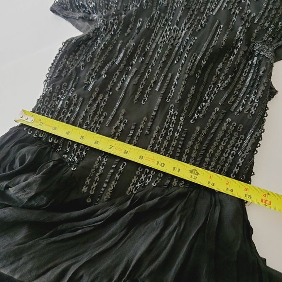 Vintage Nipon Elegant Black Sequin Dress - Picture 12 of 12